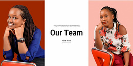 Women'S Team - Drag & Drop Landing Page