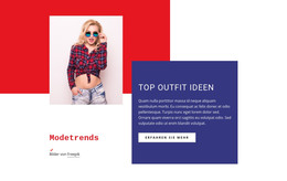 Beste Mädchenmode - Einfache HTML-Vorlage