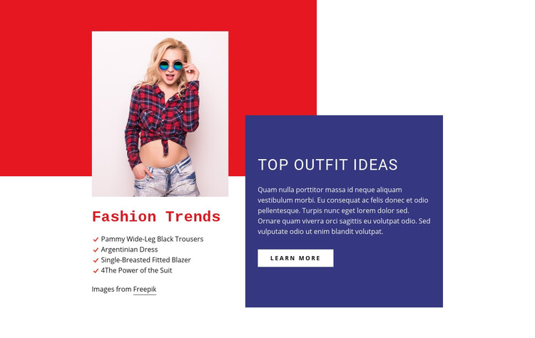 Best girl fashion Homepage Design