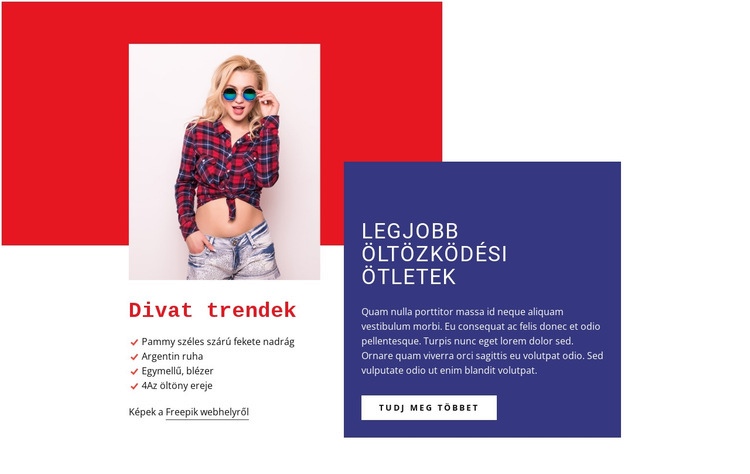 A legjobb lány divat HTML Sablon