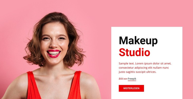 Make-up und Schönheit Website Builder-Vorlagen