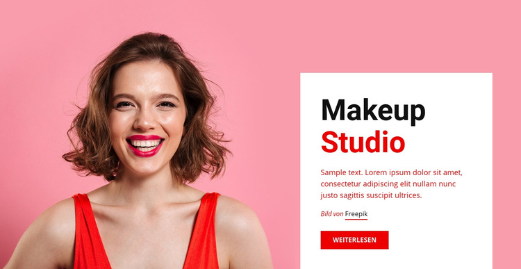Make-up und Schönheit Website-Vorlage