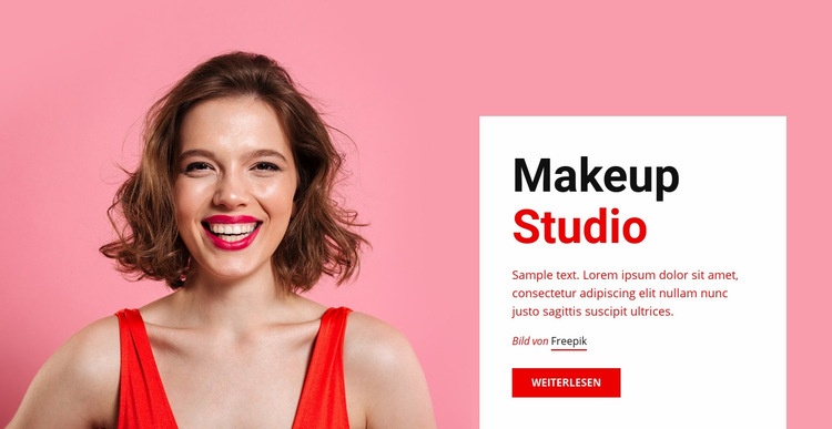 Make-up und Schönheit Landing Page