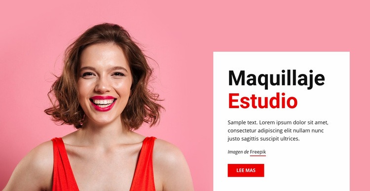 Maquillaje y belleza Maqueta de sitio web