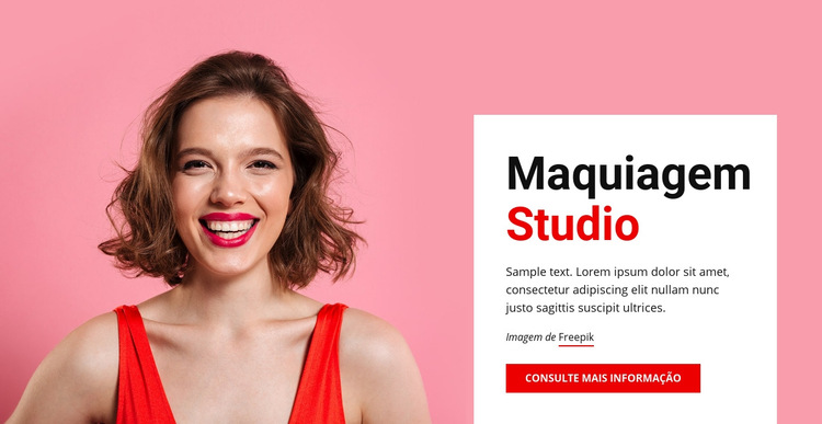 Maquiagem e beleza Modelo de site
