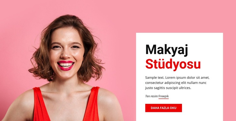 Makyaj ve güzellik Web Sitesi Mockup'ı