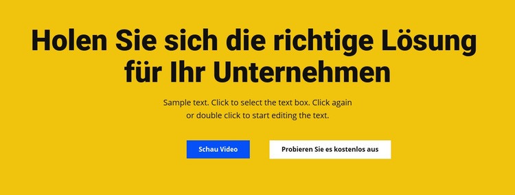 Überschrift, Text und Schaltfläche HTML Website Builder