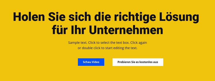 Überschrift, Text und Schaltfläche Website-Vorlage