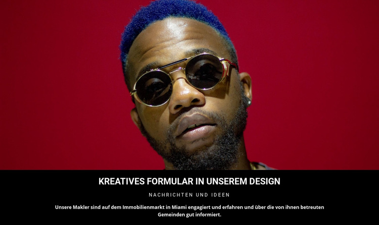 Kreatives Design im Studio Website-Vorlage