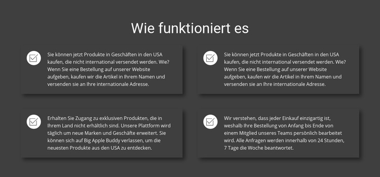 Wie unsere Arbeit funktioniert Website-Vorlage