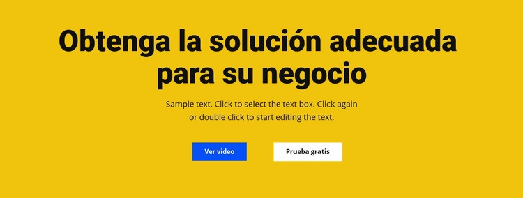 Título, texto y botón Diseño de páginas web