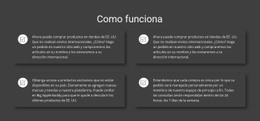 Como Funciona Nuestro Trabajo - Hermosa Plantilla HTML5