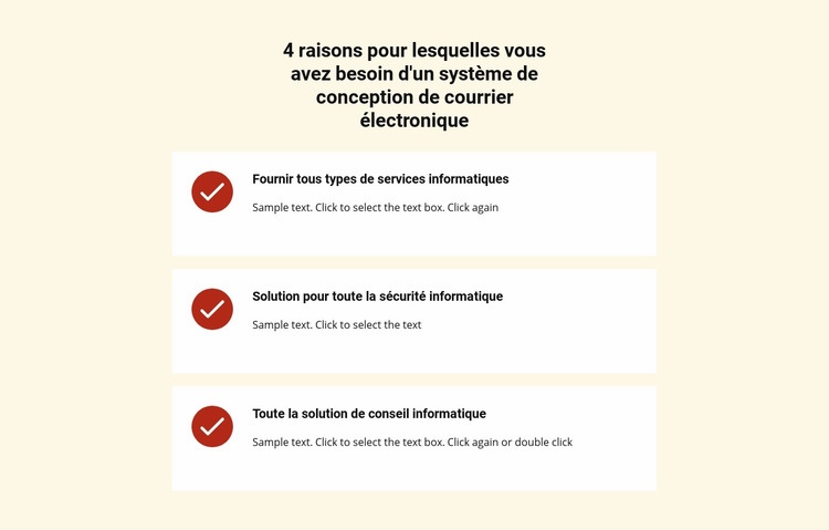 Répéteur de liste avec services Conception de site Web