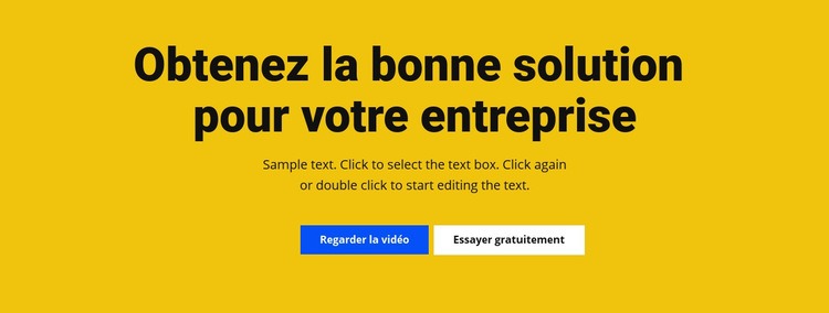 Titre, texte et bouton Créateur de site Web HTML