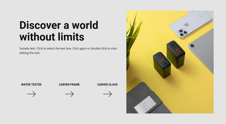 World without limits Homepage Design
