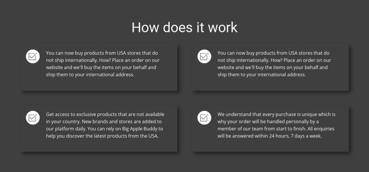 How our work works Homepage Design