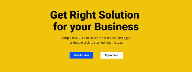 Heading, text and button Html Website Builder