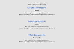 Listaismétlő Listája Menetrenddel - Egyoldalas Sablon