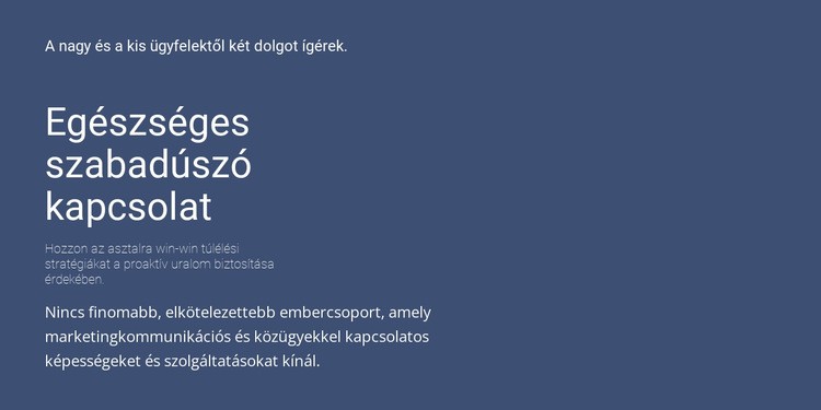 Címsorok és szöveg HTML Sablon