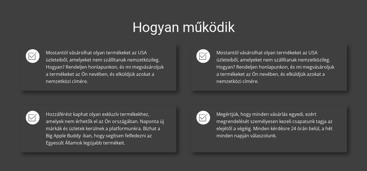 Hogyan működik a munkánk HTML Sablon