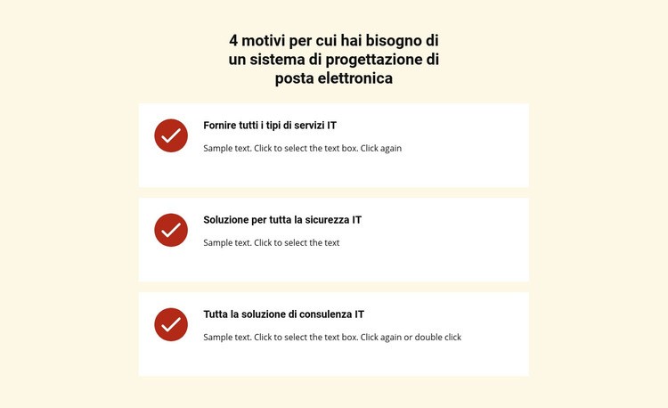 Elenco ripetitore con servizi Modelli di Website Builder