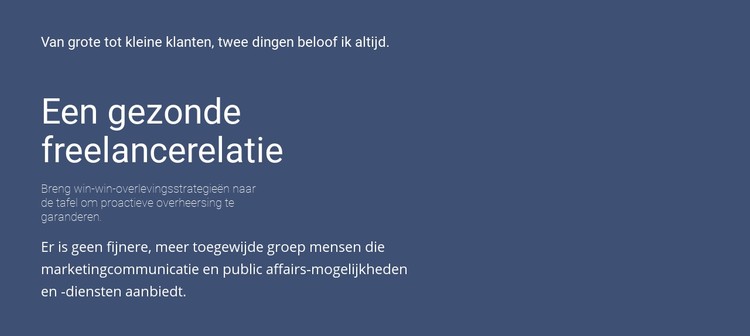 Koppen en tekst CSS-sjabloon