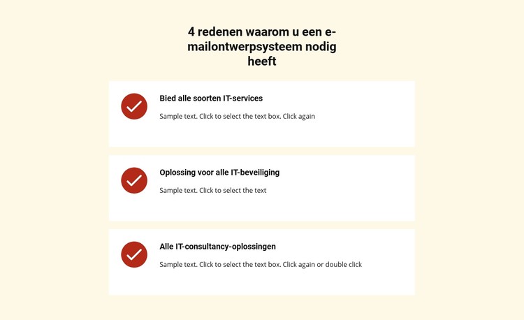 Lijst repeater met services CSS-sjabloon