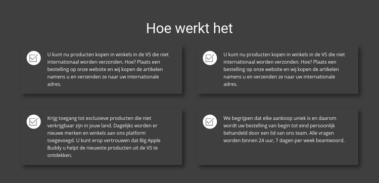 Hoe ons werk werkt Joomla-sjabloon