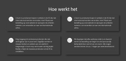Hoe Ons Werk Werkt - Responsieve Websitesjablonen
