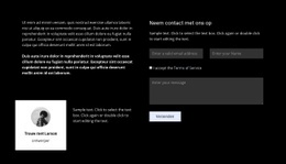Neem Contact Op Voor Meer Informatie - Moderne Sjabloon Van Één Pagina