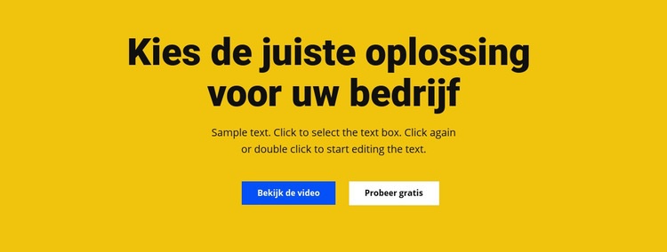 Kop, tekst en knop Sjabloon voor één pagina