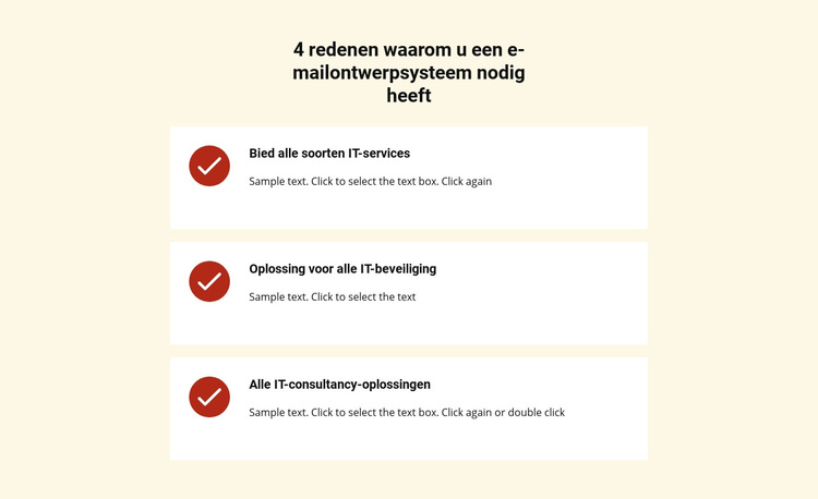 Lijst repeater met services WordPress-thema