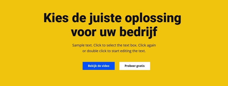 Kop, tekst en knop Website Builder-sjablonen