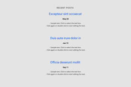 List Repeater With Timetable - Single Page Website Template