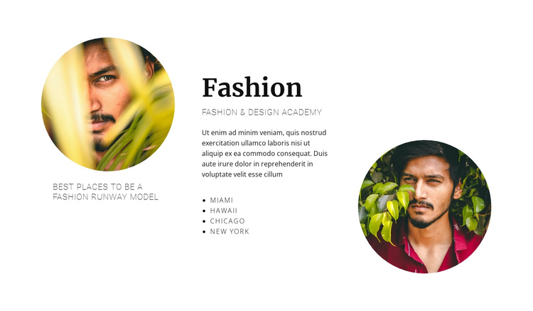 Fashion agency One Page Template