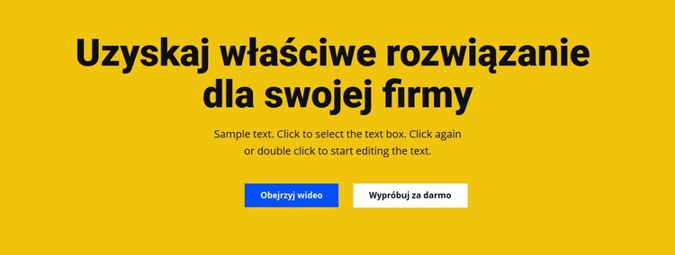 Nagłówek, tekst i przycisk Kreator witryn internetowych HTML