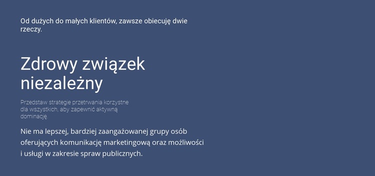 Nagłówki i tekst Szablon jednej strony