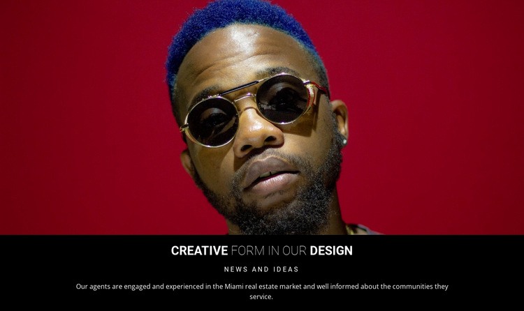 Kreativ design i studion Html webbplatsbyggare