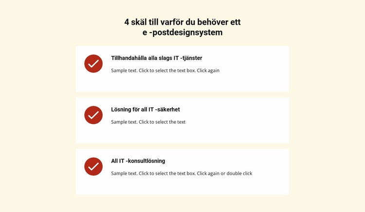 Lista repeater med tjänster CSS -mall