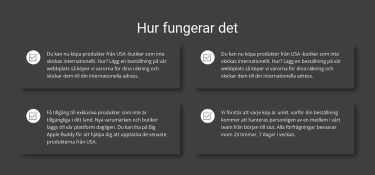 Hur vårt arbete fungerar CSS -mall