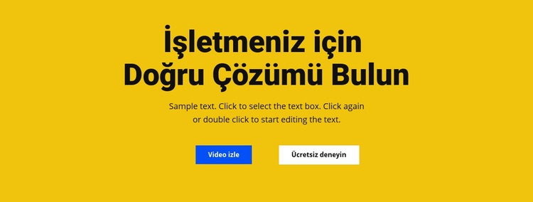 Başlık, metin ve düğme HTML5 Şablonu