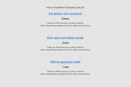 Tekrarlayıcıyı Zaman Çizelgesi Ile Listeleyin Için Duyarlı Web Şablonu