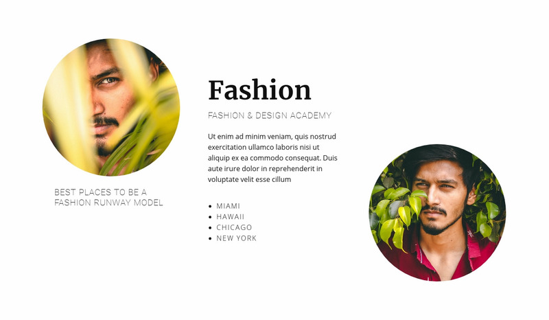 Fashion agency Web Page Design