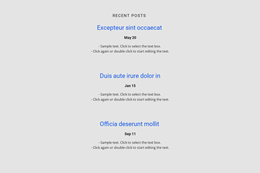 List Repeater With Timetable - Business Premium Website Template