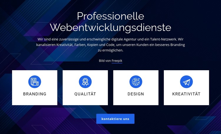 Professionelle Webentwicklungsdienste CSS-Vorlage
