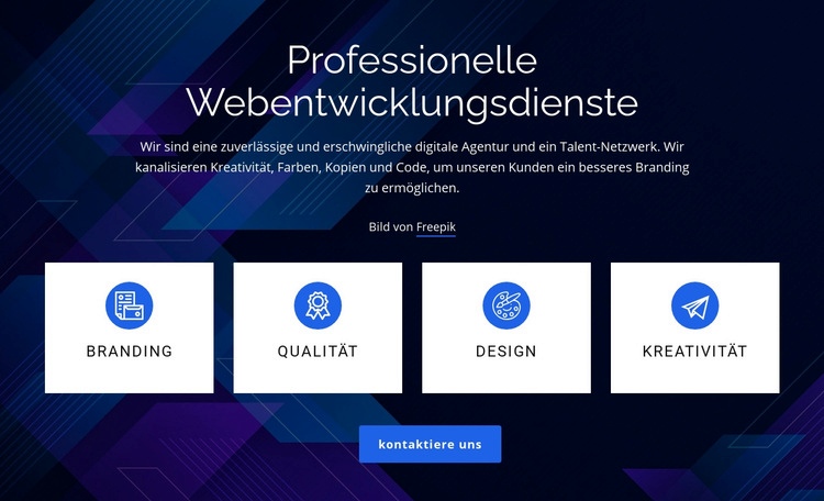 Professionelle Webentwicklungsdienste Website-Modell