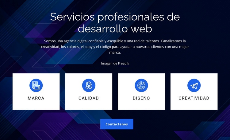 Servicios profesionales de desarrollo web Creador de sitios web HTML