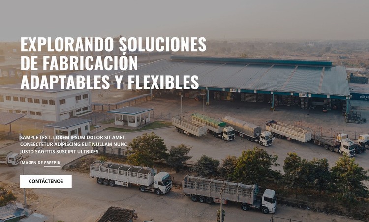 Soluciones de fabricación Plantilla de una página