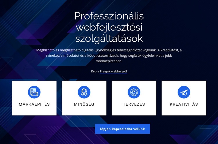 Webfejlesztési szolgáltatások CSS sablon