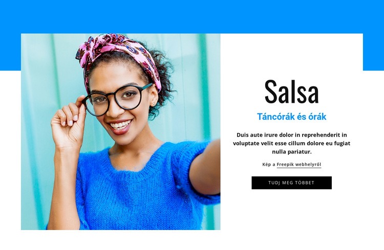 Salsa táncórák Weboldal tervezés